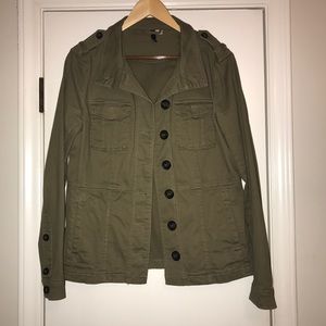 H&M Green Utility Jacket Size 12